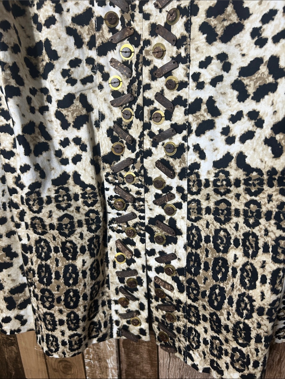 Ruby Rd. Leopard Print shacket Cream & Black - Picture 16 of 16